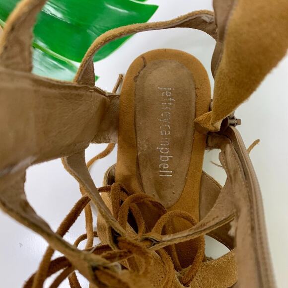 Jeffrey Campbell Gladiator Sandals Redondo Suede Leather Size 7 - Picture 7 of 15